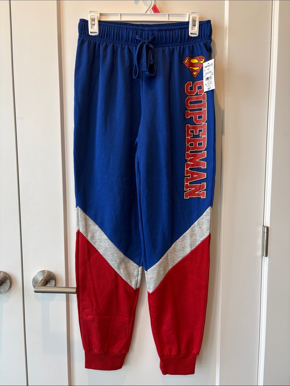 DC Comics Superman Blue, Red & Gray Men's Sweatpants